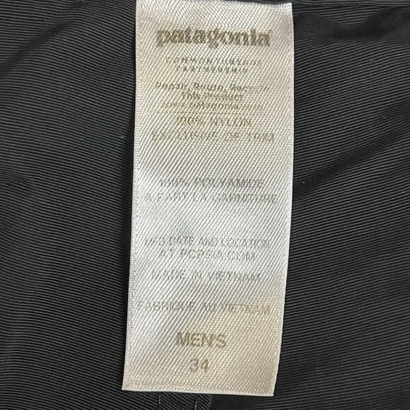 Patagonia Short Mens 34 Black Drawstring Waist Zip Pocket Regular Board Short - Picture 5 of 11